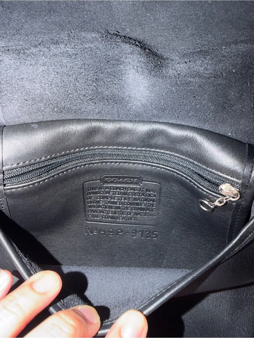 Vintage Coach Black Leather Crossbody Bag - Classic City Shoulder Bag